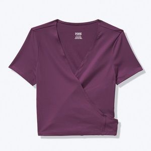 NWT VS PINK WRAP TOP LARGE #Y0010